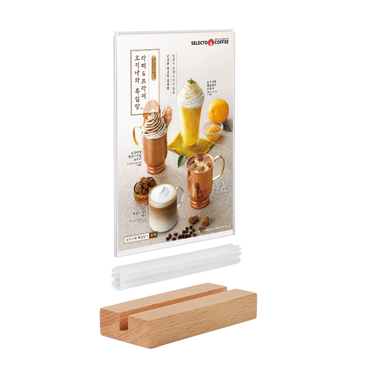 Factory Tabletop Acrylic Table Tent Menu Stand Holder A4 A5 A6 Square Pedestal Poster Product Name Sign