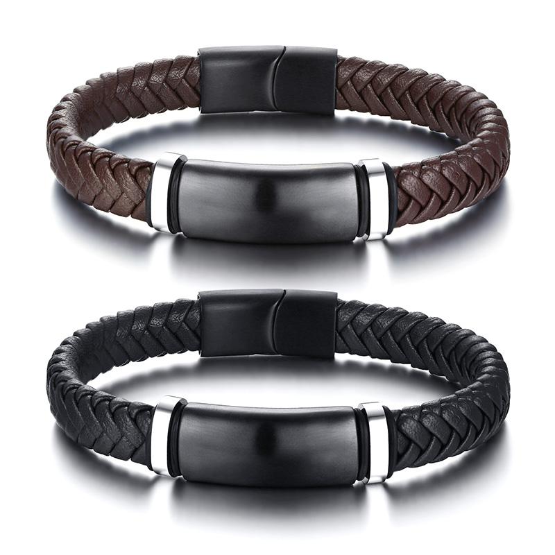 Bangle European And American Leather Rope Stainless Steel Curved Brand Microfiber Material Men's Titanium Bracelet
Bangle European And American Leather Rope Stainless Steel Curved Brand Microfiber Material Men's Titanium Bracelet