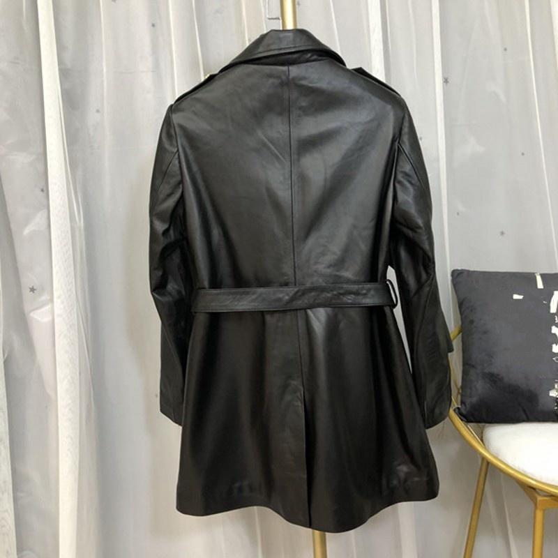 Women's Leather & Faux Autumn Fashion Genuine Long Jackets Adjustable Waist Concise Black Turn-Down Collar Office Lady Elegant Coat
Women's Leather & Faux Autumn Fashion Genuine Long Jackets Adjustable Waist Concise Black Turn-Down Collar Office Lady Elegant Coat