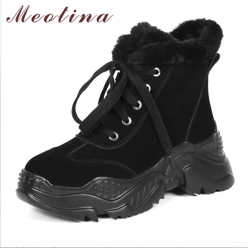 Meotina Winter Ankle Boots Women Natural Genuine Leather Flat Platform Short Boots Zipper Round Toe Shoes Ladies Autumn Size 39 210608, Black
Meotina Winter Ankle Boots Women Natural Genuine Leather Flat Platform Short Boots Zipper Round Toe Shoes Ladies Autumn Size 39 210608, Black