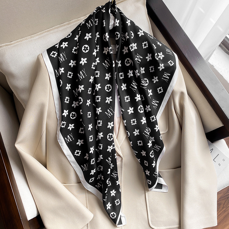 Silk Scarf Women Fashion Shawl Scarves Big Size 90*90cm Square Hair / Head Hijab