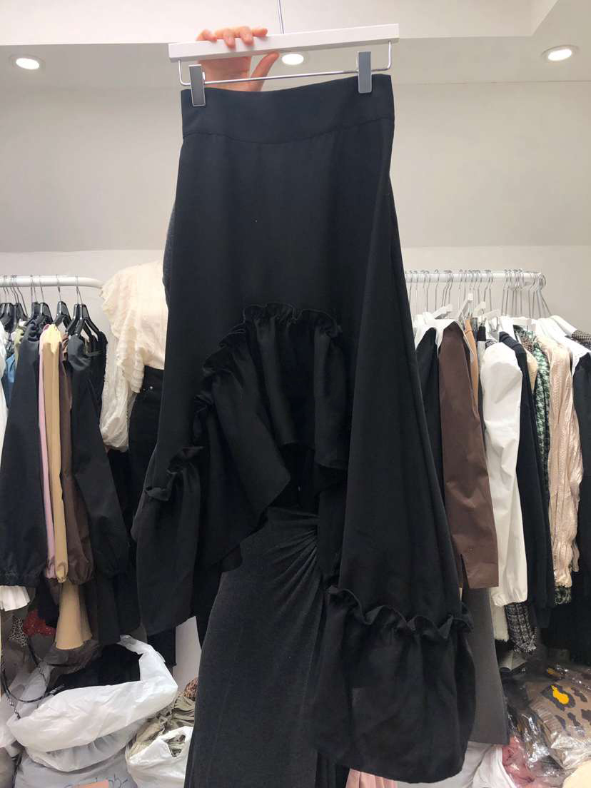 Nomikuma Spring New Women Skirt Causal Irregular Ruffle Patchwork Skirts High Waist Fashion Elegant Faldas Mujer 6E011 210427