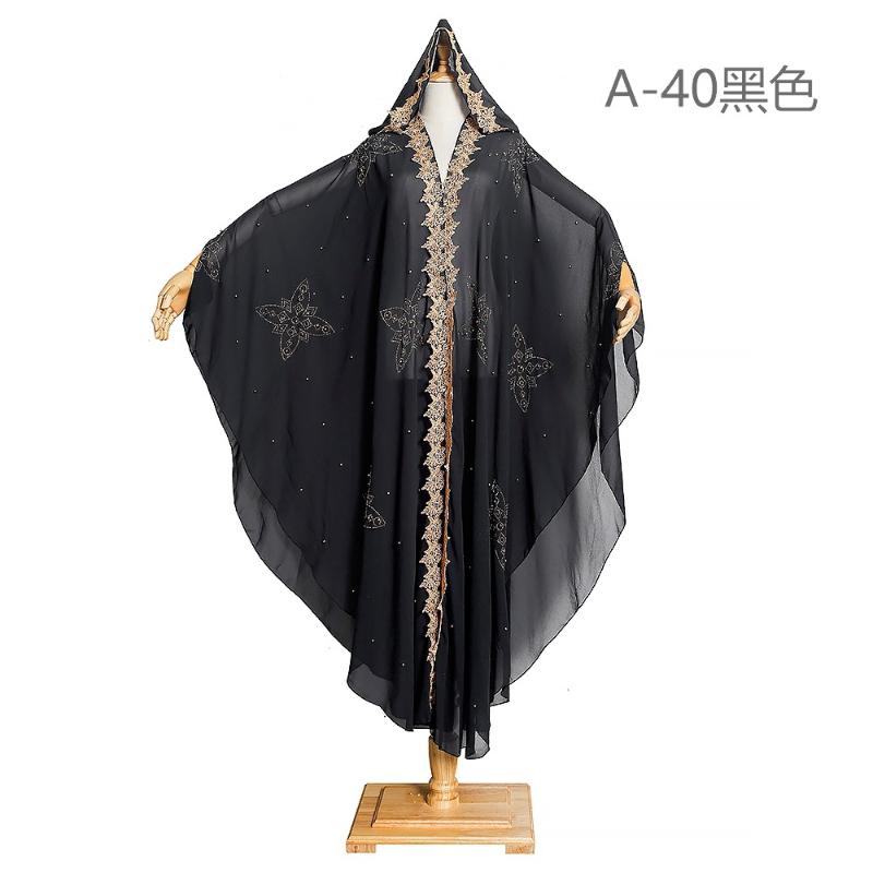 Casual Dresses 2021 Ethnic Style African Commuter Street Printed Hoodie Loose Large Nail Bead Embroidery Single Row Long Dress