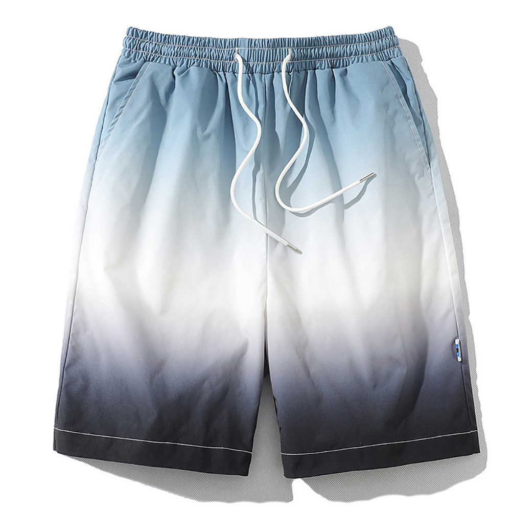 Summer Casual Men's short Three-Color Trendy Mid-Waist Straight Tether Gradient Couple Cargo Shorts B0916 210518