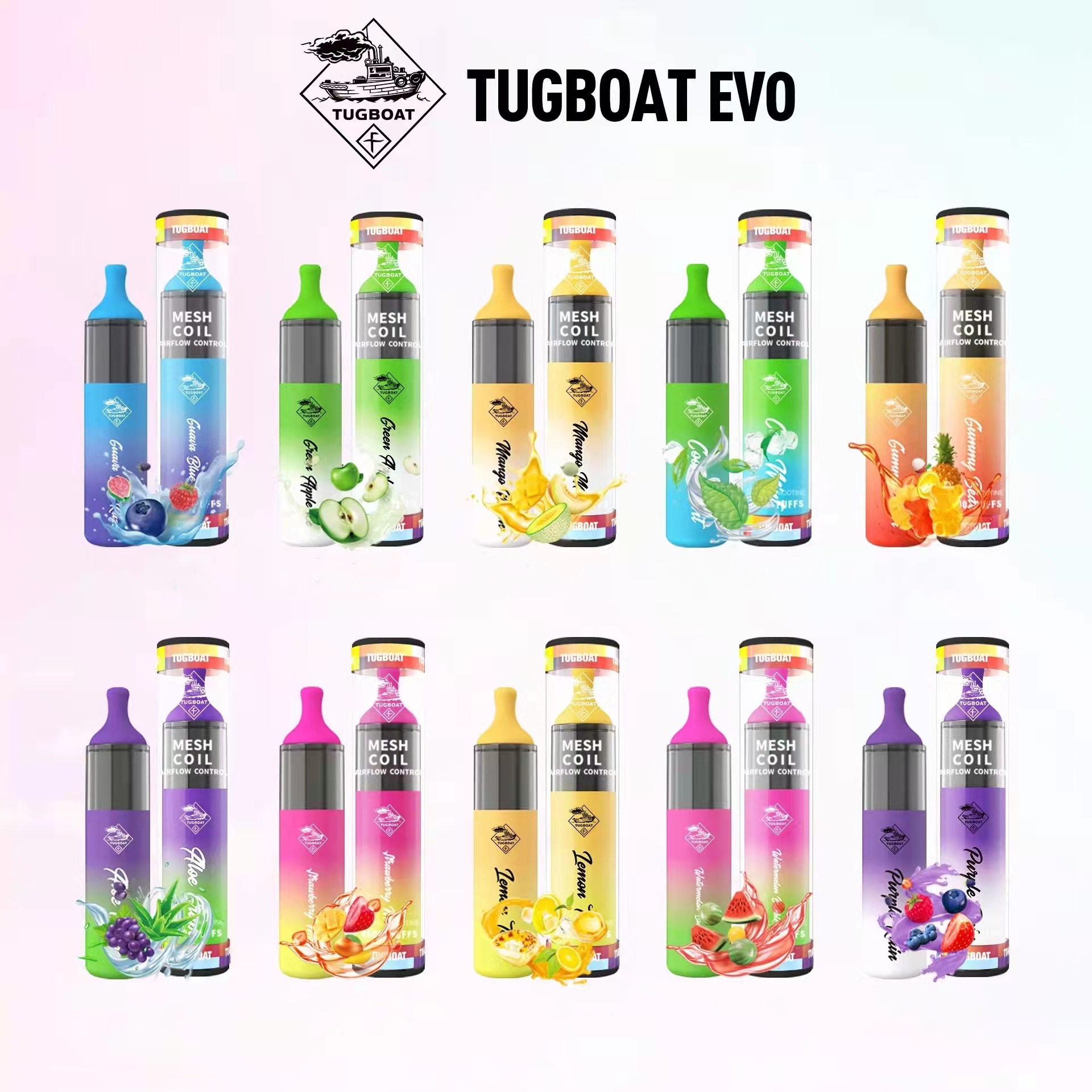 Tugboat EVO 4500 puff disposable electronic cigarette kit 100 original packaging vapes
Tugboat EVO 4500 puff disposable electronic cigarette kit 100 original packaging vapes