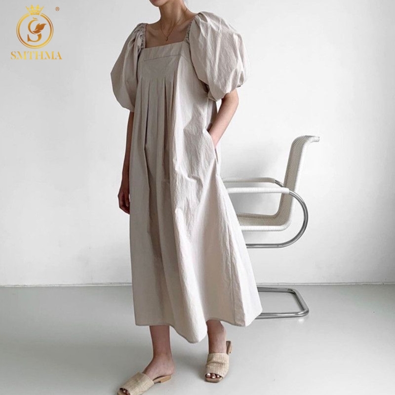 Fashion Women Summer Dress Oversize High Waist Lantern Sleeve Vintage Lady Loose Long Vestidos 210520, Picture color
Fashion Women Summer Dress Oversize High Waist Lantern Sleeve Vintage Lady Loose Long Vestidos 210520, Picture color