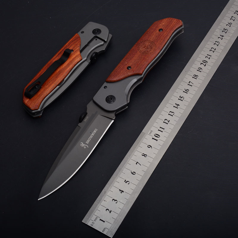 Browning DA30 Tactical Folding Knives 3cr13mov 55HRC Titanium Wood Handle Camping Hunting Survival Pocket Rescue Utility EDC Tools Collection
Browning DA30 Tactical Folding Knives 3cr13mov 55HRC Titanium Wood Handle Camping Hunting Survival Pocket Rescue Utility EDC Tools Collection