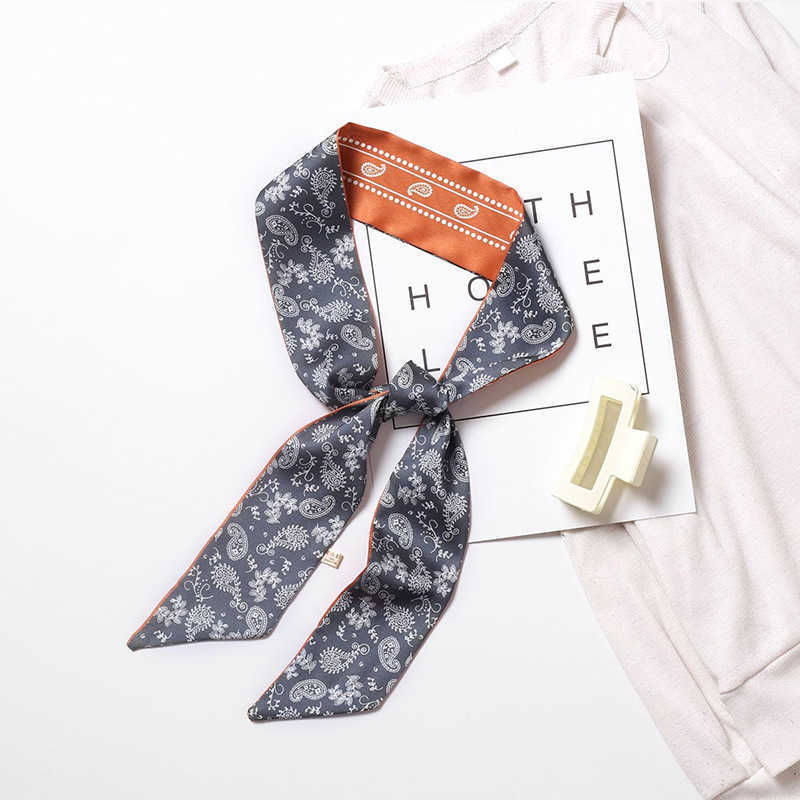 French thousand bird pattern printed silk scarf women's hair ribbon Women's scarf