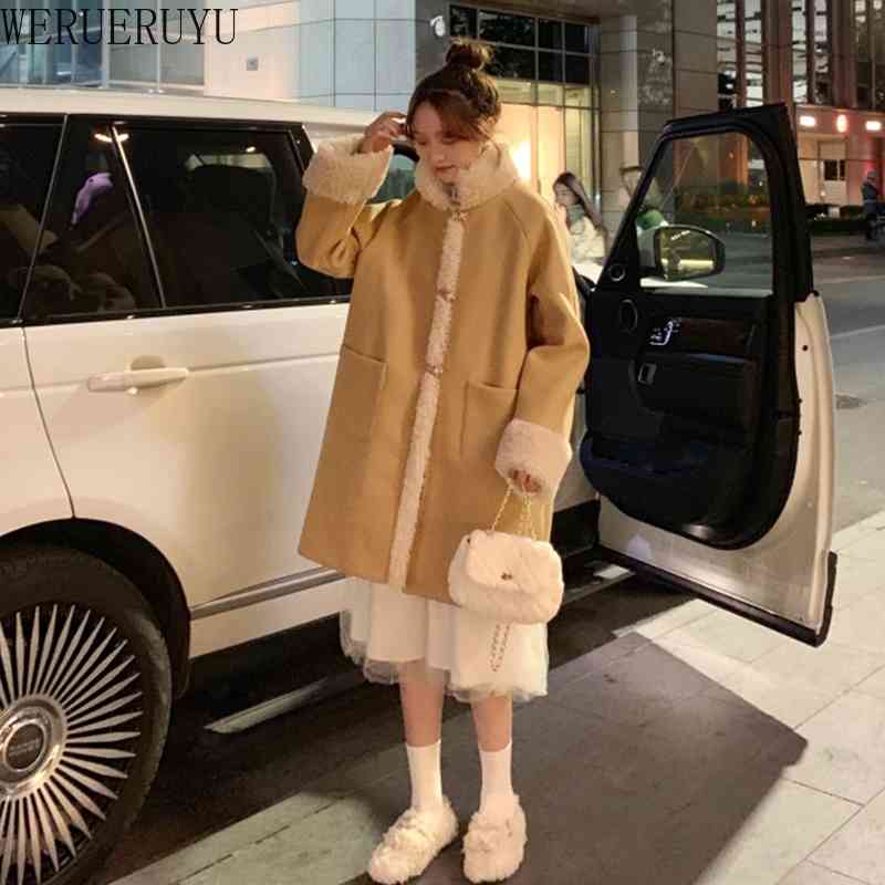 WERUERUYU Women's Wool Coat Winter Autumn Fashion Elegant Turtleneck Slim Long Tweed Woolen Outerwear Female 210608, Photo color
WERUERUYU Women's Wool Coat Winter Autumn Fashion Elegant Turtleneck Slim Long Tweed Woolen Outerwear Female 210608, Photo color