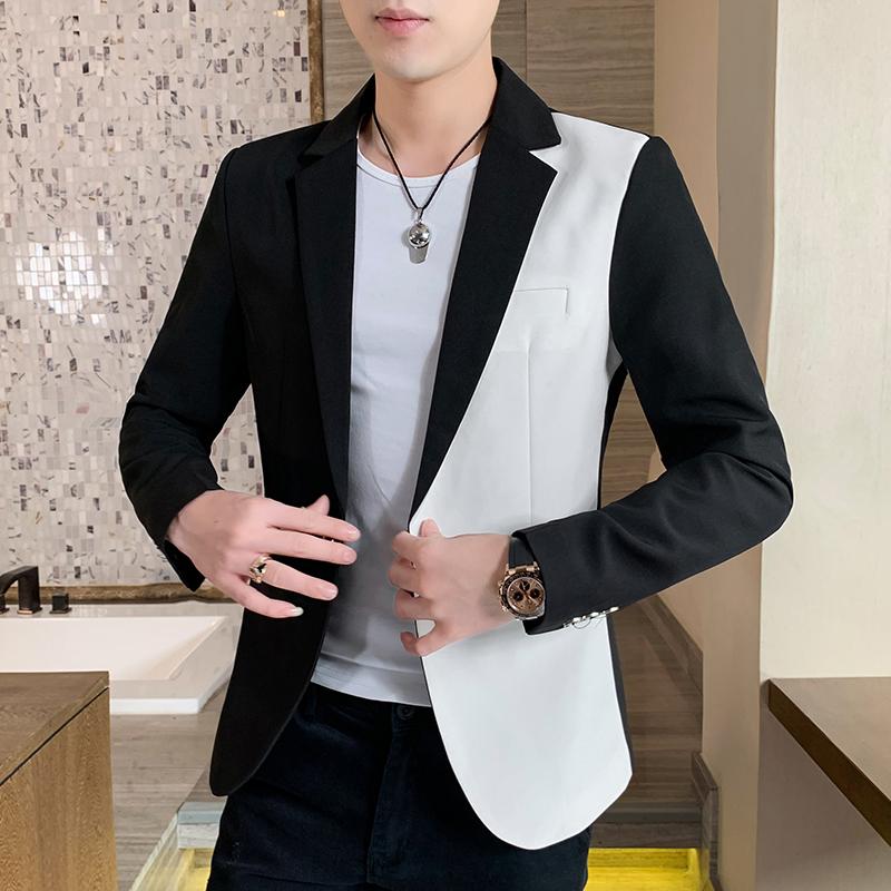 Men's Suits & Blazers Casual Coats Korean Fashion Mens Clothes Patchwork Suit Jacket Men Slim Fit Streetwear Chic Coat, White;black
Men's Suits & Blazers Casual Coats Korean Fashion Mens Clothes Patchwork Suit Jacket Men Slim Fit Streetwear Chic Coat, White;black