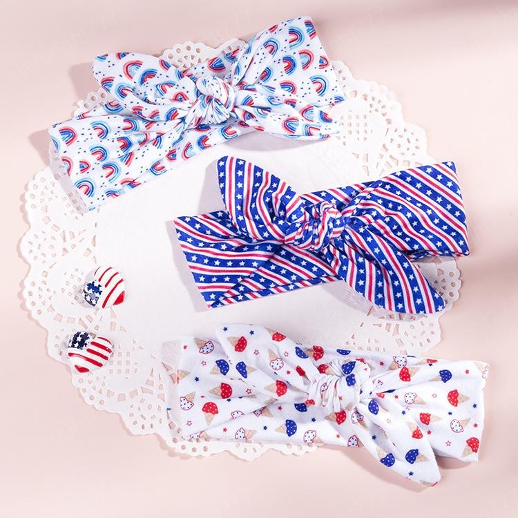 Hair Accessories 4th of july headbands baby rabbit ears hairbands independence day head bands