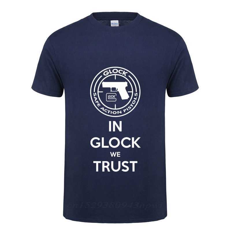 Glock Handgun USA T Shirt Men Streetwear Casual Short Sleeve Round Neck Cotton T-Shirt Summer Tops Tee Camisetas Hombre 210629