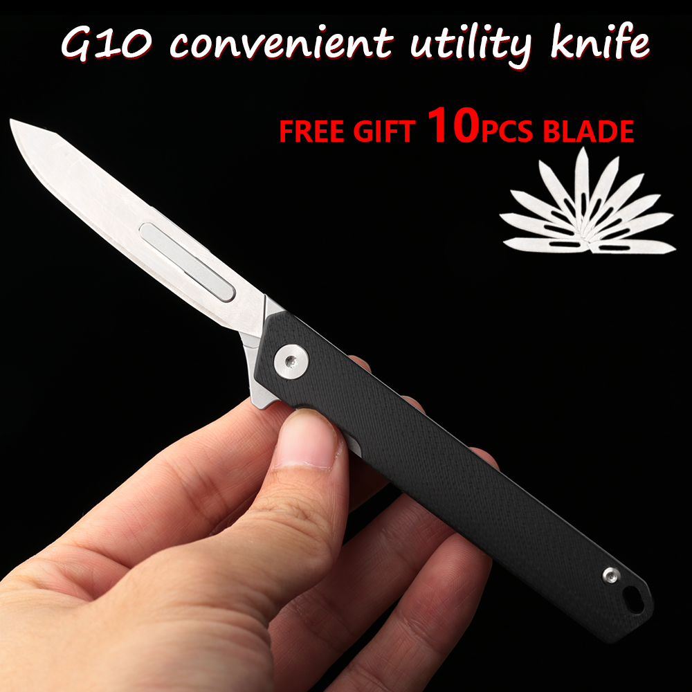 G10 foding knife mutifunctiona emergency medica EDC high hardness portabe outdoor Foding Skinning Knife with 10 60A Bades
G10 foding knife mutifunctiona emergency medica EDC high hardness portabe outdoor Foding Skinning Knife with 10 60A Bades