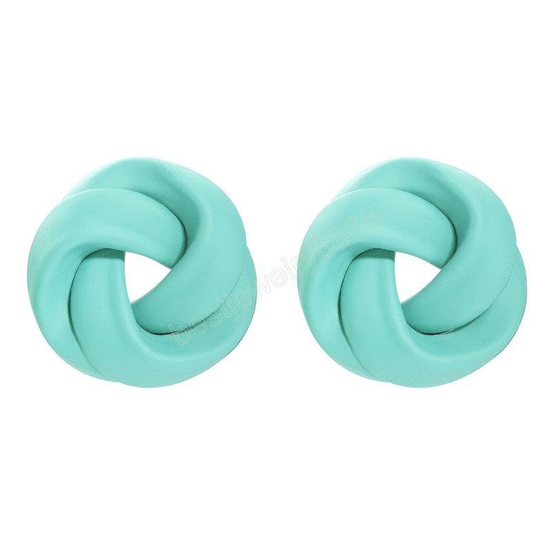 Metal Spray Paint Spiral Stud Earrings For Women New Colorful Irregular Earrings Party Jewelry Gifts Wholesale Brincos