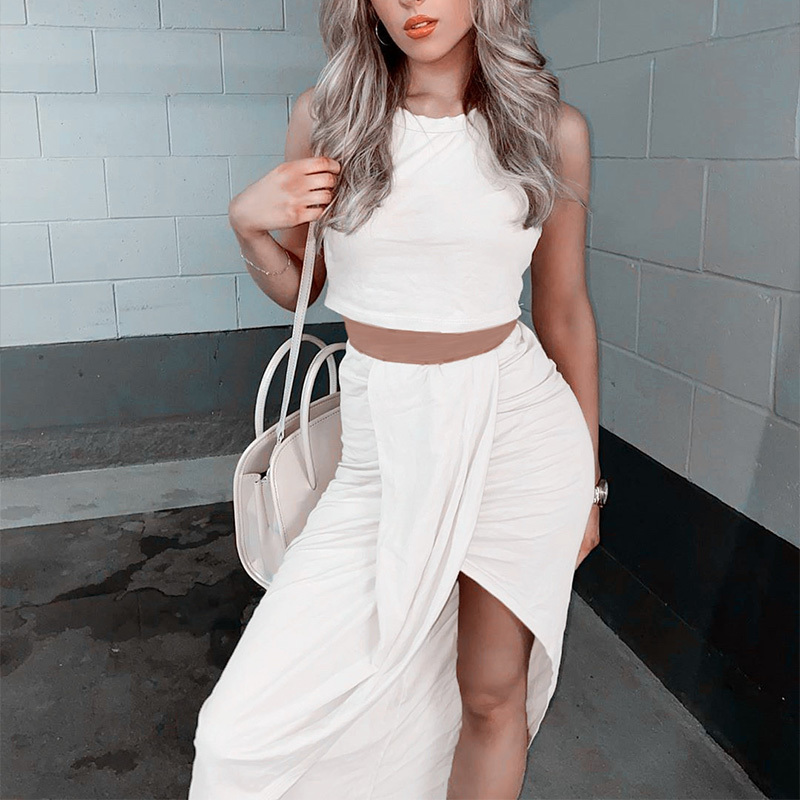 Women' Skirt Set Solid Split Pleated Folds Ladies Skirts Suit Sleeve Crop Top And Elastic Waist Bottom Summer Party Sexy 210518, Khaki
Women' Skirt Set Solid Split Pleated Folds Ladies Skirts Suit Sleeve Crop Top And Elastic Waist Bottom Summer Party Sexy 210518, Khaki
