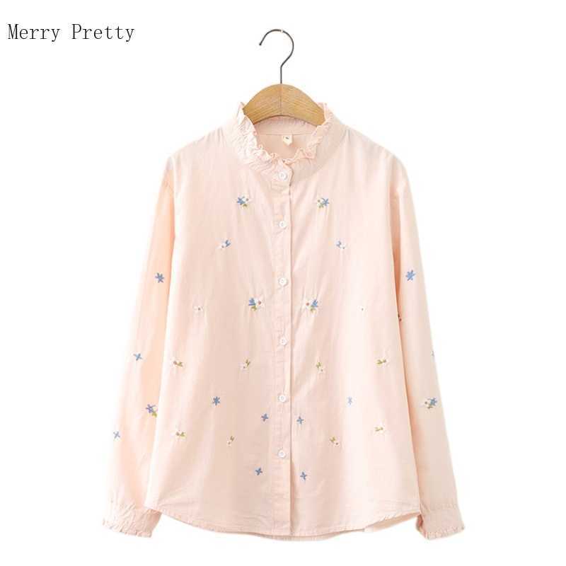 Pink Floral Embroidery Loose Casual Cotton Shirts Women Summer Single-breasted Stand Collar Korean Sweet Female Basic Tops 210526, Blue
Pink Floral Embroidery Loose Casual Cotton Shirts Women Summer Single-breasted Stand Collar Korean Sweet Female Basic Tops 210526, Blue