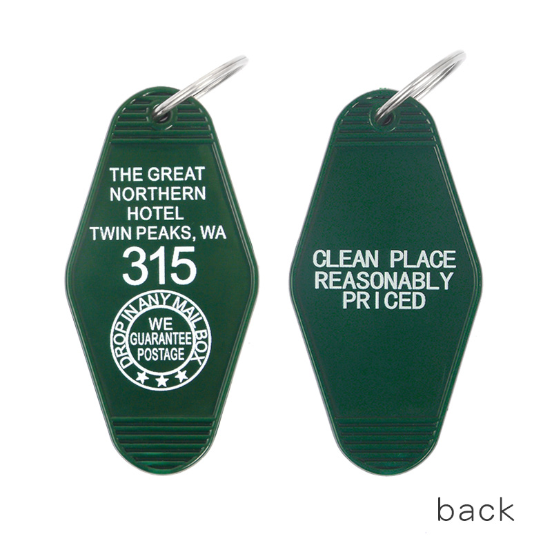 Twin Peaks Keychain Keytag Key Chain Keyring The Great Northern Hotel Jewelry Gifts for Twin Peaks Fans