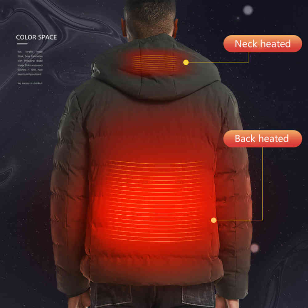 Men Electric Heated Jacket Heating Coat USB Vest Thermal Warm Heated Vest Fishing Winter Jacket Gilet Chauffant B0809 210518