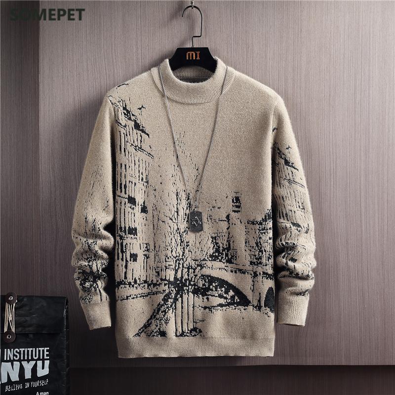 Men's Sweaters Anime Pattern Pullovers Men Slim Autumn Winter Thick Warm Sweater 2021 Casual Round Collar Knitwear Mens, White;black
Men's Sweaters Anime Pattern Pullovers Men Slim Autumn Winter Thick Warm Sweater 2021 Casual Round Collar Knitwear Mens, White;black