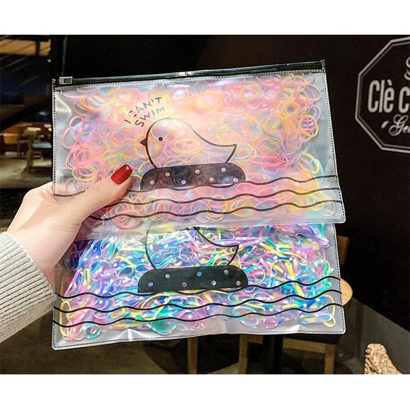 2001 Pieces A Bag Disposable Hair Binding Black Small Rubber Band Female Hair Circle High Elastic Durable