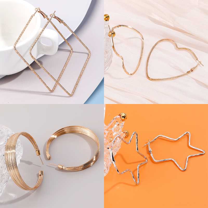 Hoop & Huggie 2021 Big Circle Round Earrings For Women's Fashion Golden Punk Charm Party Jewelry
Hoop & Huggie 2021 Big Circle Round Earrings For Women's Fashion Golden Punk Charm Party Jewelry