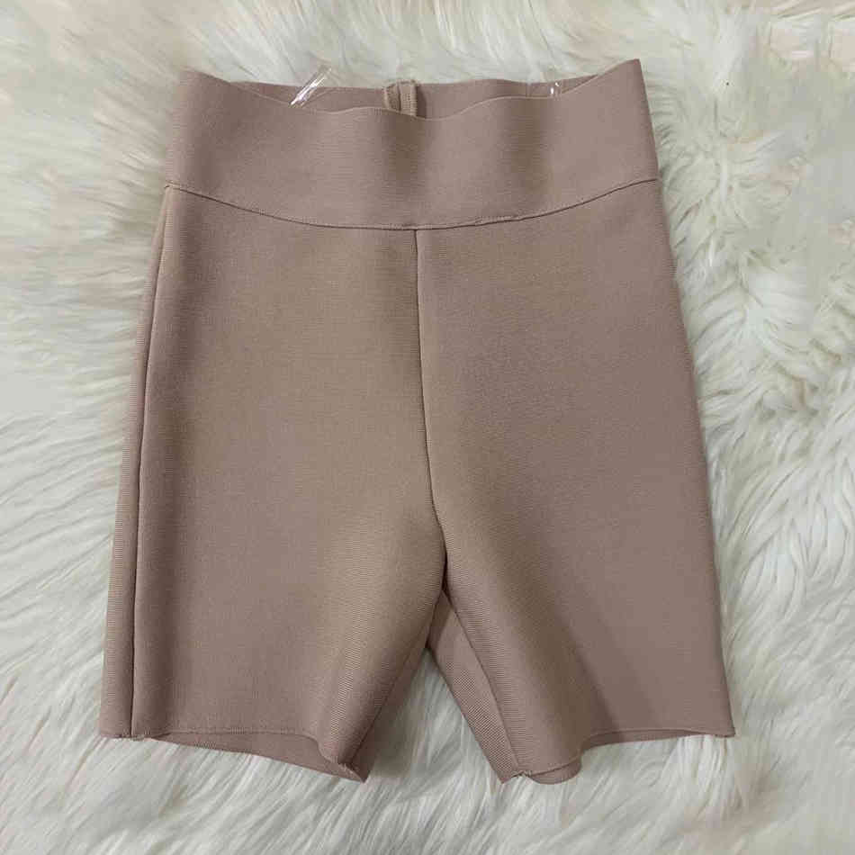 Free Casual Sports Bandage Shorts Women'S Solid Color Red Gray White Tight Elastic 210524