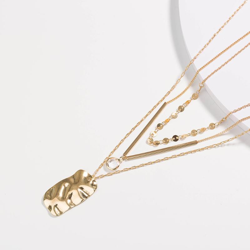 Chains Fashion V-chain Gold Edging Light Luxury Zircon Clavicle Chain Special-shaped Tag Multi-layer Necklace For Women
Chains Fashion V-chain Gold Edging Light Luxury Zircon Clavicle Chain Special-shaped Tag Multi-layer Necklace For Women
