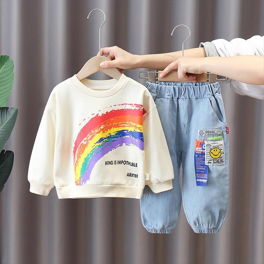 fashion kid boy rainbow jeans clothes bright colors casual clothing set for baby girl denim o neck sets toddler outfit, White
fashion kid boy rainbow jeans clothes bright colors casual clothing set for baby girl denim o neck sets toddler outfit, White