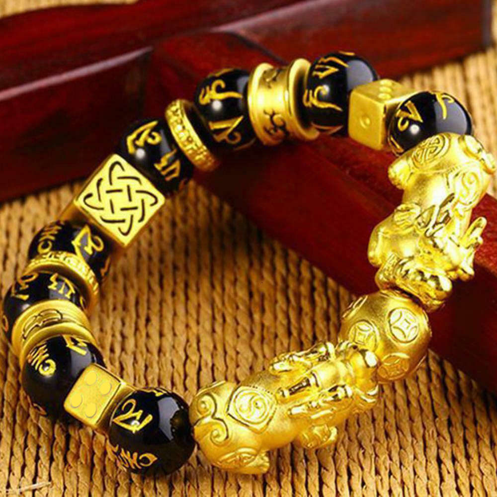 Black Obsidian Stone Beads Bracelet Pixiu Feng Shui Gold Color Buddha Good Luck Wealth s for Women Men Jewelry
Black Obsidian Stone Beads Bracelet Pixiu Feng Shui Gold Color Buddha Good Luck Wealth s for Women Men Jewelry
