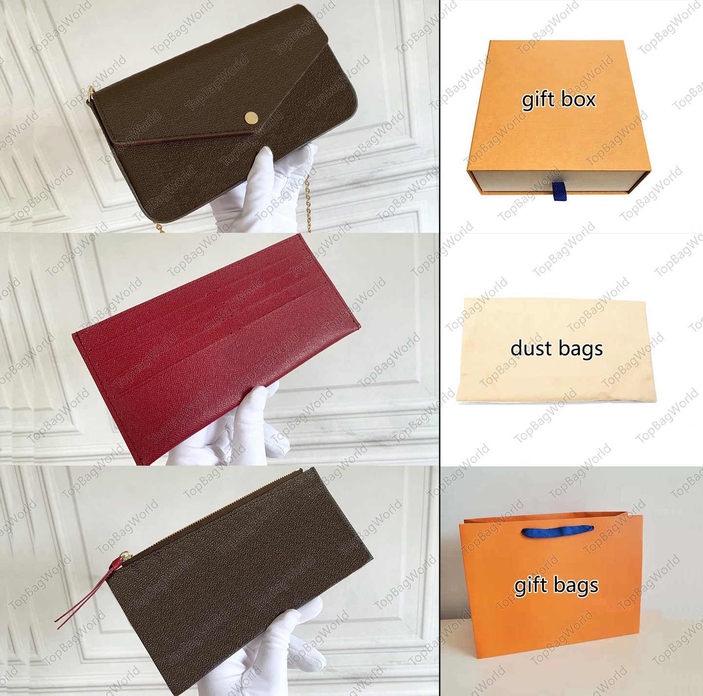 2021 sale leather wallet handbag messenger bag 3 piece set Wallets With box presbyopia designer shoulder bag lady belt Pochette ladies patent, Gift box
2021 sale leather wallet handbag messenger bag 3 piece set Wallets With box presbyopia designer shoulder bag lady belt Pochette ladies patent, Gift box