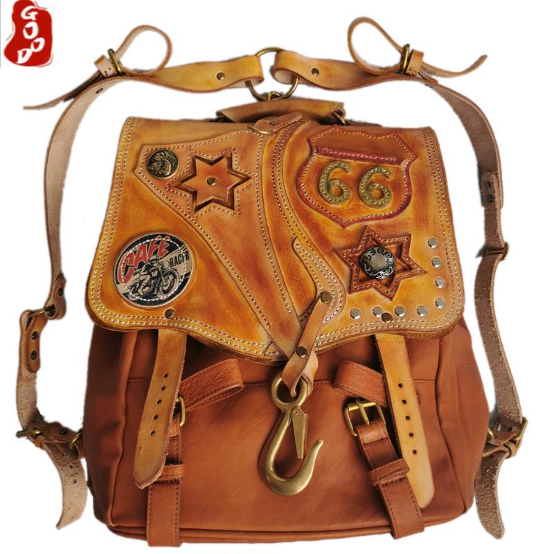 Customized Professional Vintage Motorcycle Biker Bag Men's Genuine Leather Backpack Bags Weight 2.5kgs M475
Customized Professional Vintage Motorcycle Biker Bag Men's Genuine Leather Backpack Bags Weight 2.5kgs M475
