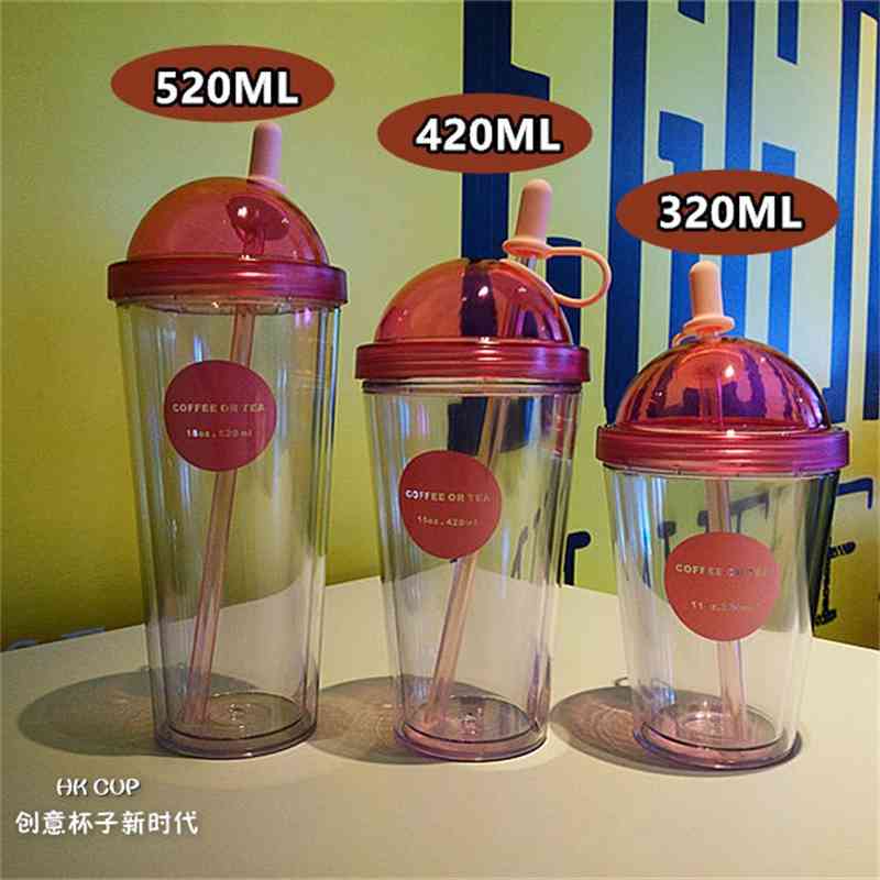 Ainme summer simple creative adult personality coffee milk tea double plastic drinking juice straw cup, Red 520ml
Ainme summer simple creative adult personality coffee milk tea double plastic drinking juice straw cup, Red 520ml