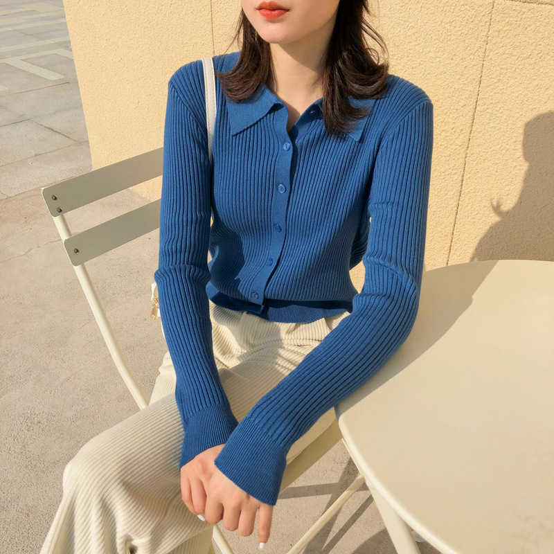 Women' Spring Pit Striped Sweater Female Korean Loose Polo Collar Cardigan Jacket W103009 210607, Shallow apricot
Women' Spring Pit Striped Sweater Female Korean Loose Polo Collar Cardigan Jacket W103009 210607, Shallow apricot