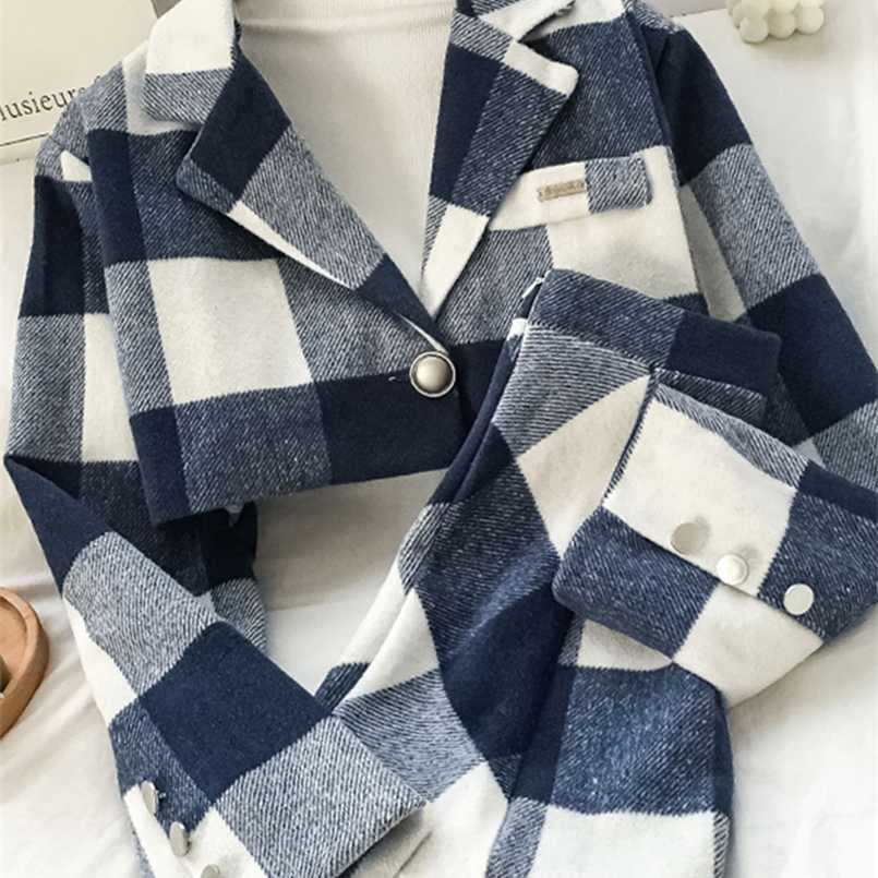 Temperament, casual fashion suit, small girl, spring collocation, high blue and white, gentle skirt, two-piece suit 211108 
Temperament, casual fashion suit, small girl, spring collocation, high blue and white, gentle skirt, two-piece suit 211108