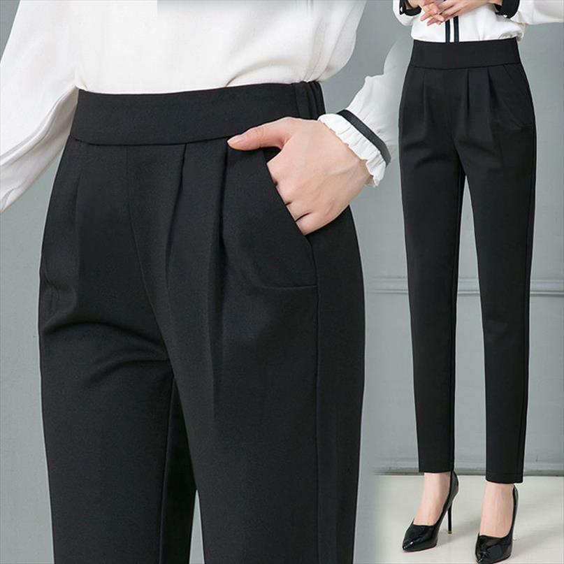 winter autumn high waist pencil womens capris casual solid harem long trousers, Black;white
winter autumn high waist pencil womens capris casual solid harem long trousers, Black;white