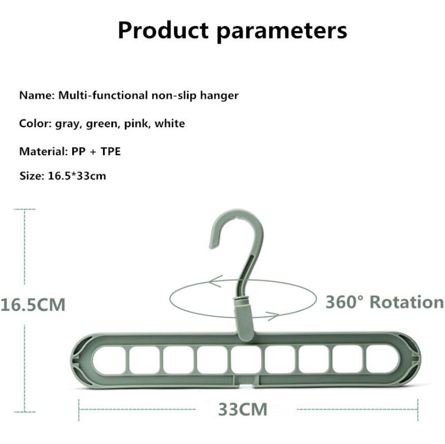 Clothes clip closet organizer Space Saving lti-port magic hanger Plastic Scarf cabide hangers for clothes RRD7656 Free shipping