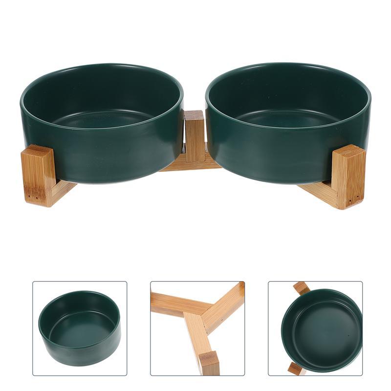 Cat Bowls & Feeders Ceramic Bowl With Wooden Rack High Foot Food Puppy Feeder Product Supplies Pet And Water
Cat Bowls & Feeders Ceramic Bowl With Wooden Rack High Foot Food Puppy Feeder Product Supplies Pet And Water
