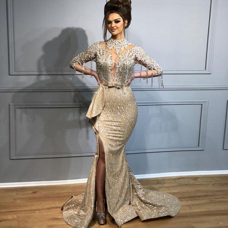 Casual Dresses Glitter Lace Mermaid Evening Gown Formal Dress Middle East Arabic Women High Neck Long Sleeve Prom Party Slit Beads Pageant O, Black
Casual Dresses Glitter Lace Mermaid Evening Gown Formal Dress Middle East Arabic Women High Neck Long Sleeve Prom Party Slit Beads Pageant O, Black