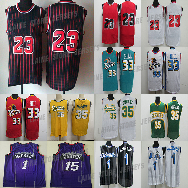 Jason 55 Williams Reggie 31 Miller 23 Michael Vince JD Carter Basketball Jersey 1 McGrady 32 Grant 33 Hill Thomas Rodman retro jerseys от DHgate WW