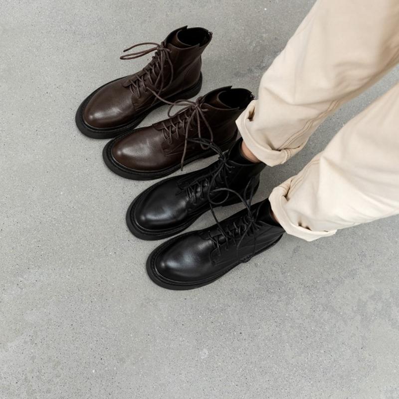 Top Quality Autumn/Winter Women Boots 2021 Round Toe Flat short Plush Genuine Leather Ankle Boots Black Brown Solid Wild Comfortable, Black-short plush
Top Quality Autumn/Winter Women Boots 2021 Round Toe Flat short Plush Genuine Leather Ankle Boots Black Brown Solid Wild Comfortable, Black-short plush