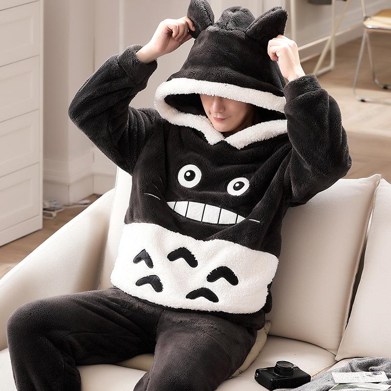 Men's Sleepwear 2021 Winter Long Sleeve Japanese Anime Pajamas Set Soft Thicken Flannel Pants Cute Cartoon Male Hooded Loungewear, 8618
Men's Sleepwear 2021 Winter Long Sleeve Japanese Anime Pajamas Set Soft Thicken Flannel Pants Cute Cartoon Male Hooded Loungewear, 8618