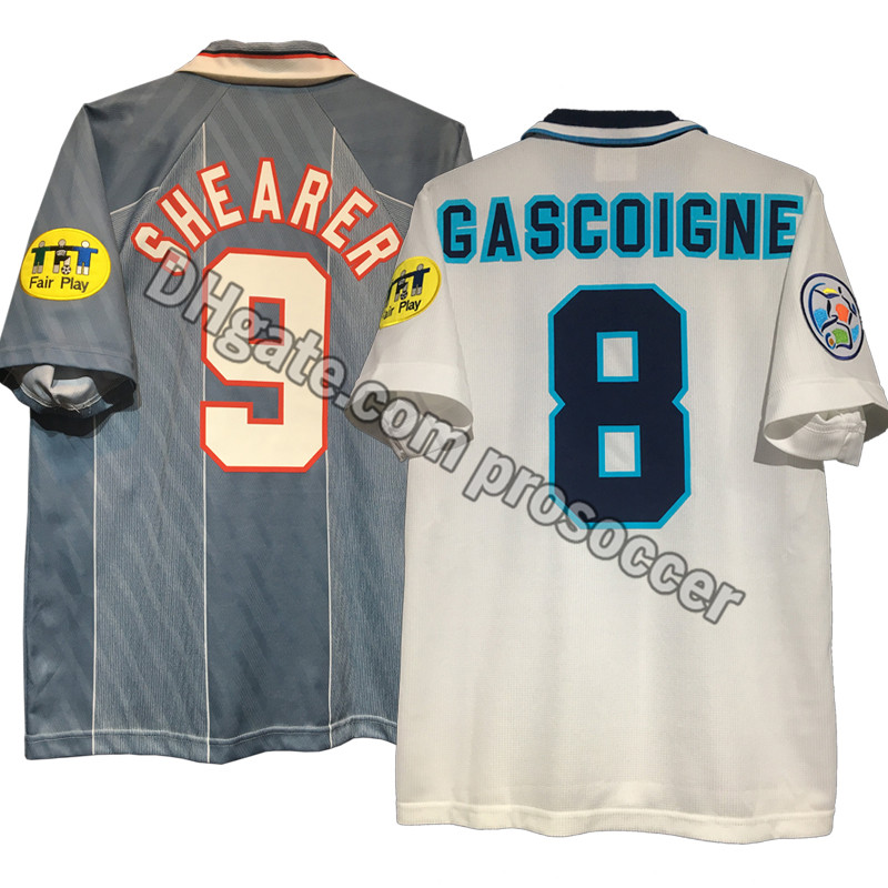 Retro Engeland 1995-97 Soccer Jerseys Gascoigne Shearer Beckham Fowler Vintage Shirt Classic Kit, 95-97 home with patch
Retro Engeland 1995-97 Soccer Jerseys Gascoigne Shearer Beckham Fowler Vintage Shirt Classic Kit, 95-97 home with patch