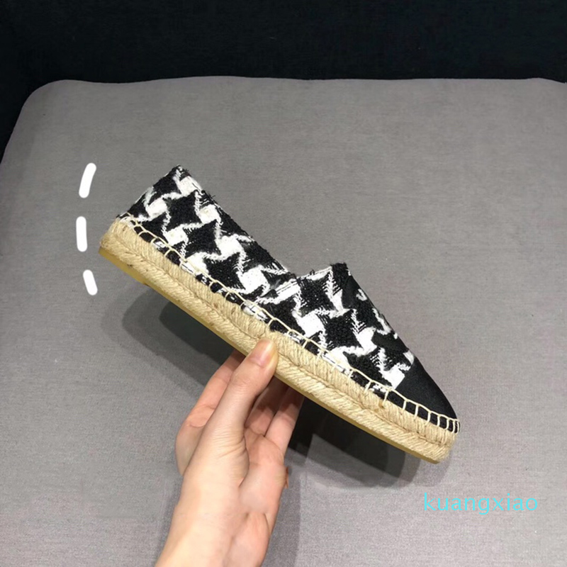Designer- Women Tweed Fisherman Espadrilles Shoe Luxurys Shoes Vintage Genuine Leather Sandals Woolen Casual Straw Shoes, 18
Designer- Women Tweed Fisherman Espadrilles Shoe Luxurys Shoes Vintage Genuine Leather Sandals Woolen Casual Straw Shoes, 18