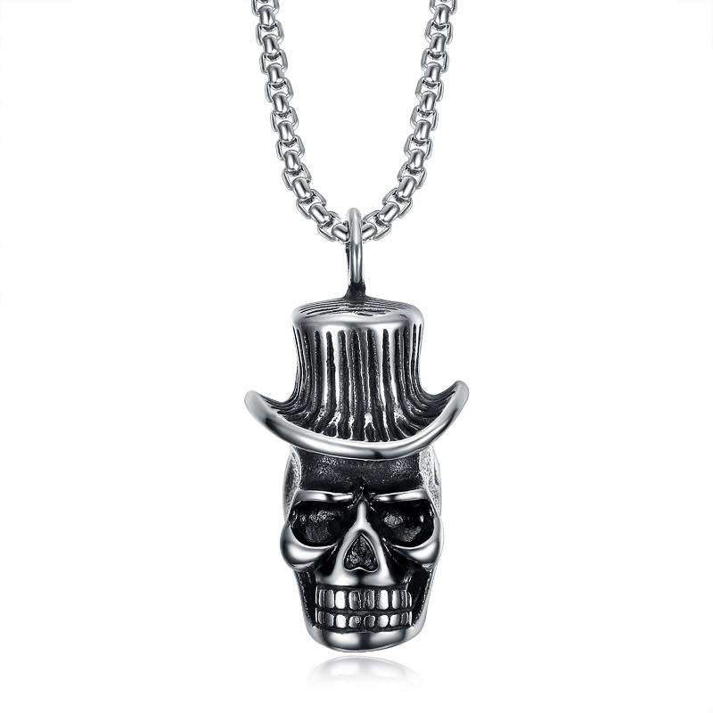 Pendant Necklaces Wholesale Punk 316L Stainless Steel Cow Body Hip Hop Nightclub Halloween Hat Skull Band Necklace For Men, Silver
Pendant Necklaces Wholesale Punk 316L Stainless Steel Cow Body Hip Hop Nightclub Halloween Hat Skull Band Necklace For Men, Silver