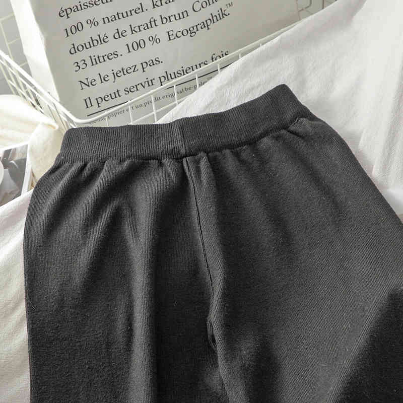 Nomikuma Knitted Buttons Harem Pants Causal Stretch High Waist Ankle-length Trousers Spring New Women Sweater Pants 6E105 210427