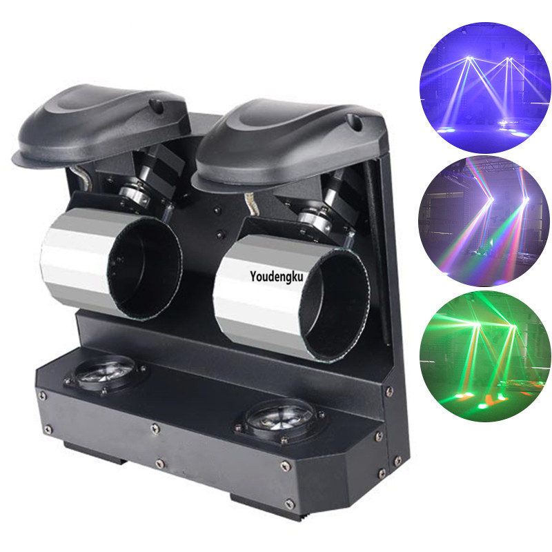 High quality 2 eyes rgbw led double roller scan light bar America dj night club party stage scanner light