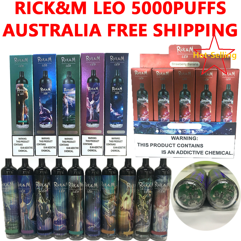 Hottest RICKM LEO 5000Puffs Rechargeable Disposable Vape Pen E Cigarette Device With RGB Light 1100mAh Battery 12ml Cartridge Big Vapor Kit
Hottest RICKM LEO 5000Puffs Rechargeable Disposable Vape Pen E Cigarette Device With RGB Light 1100mAh Battery 12ml Cartridge Big Vapor Kit