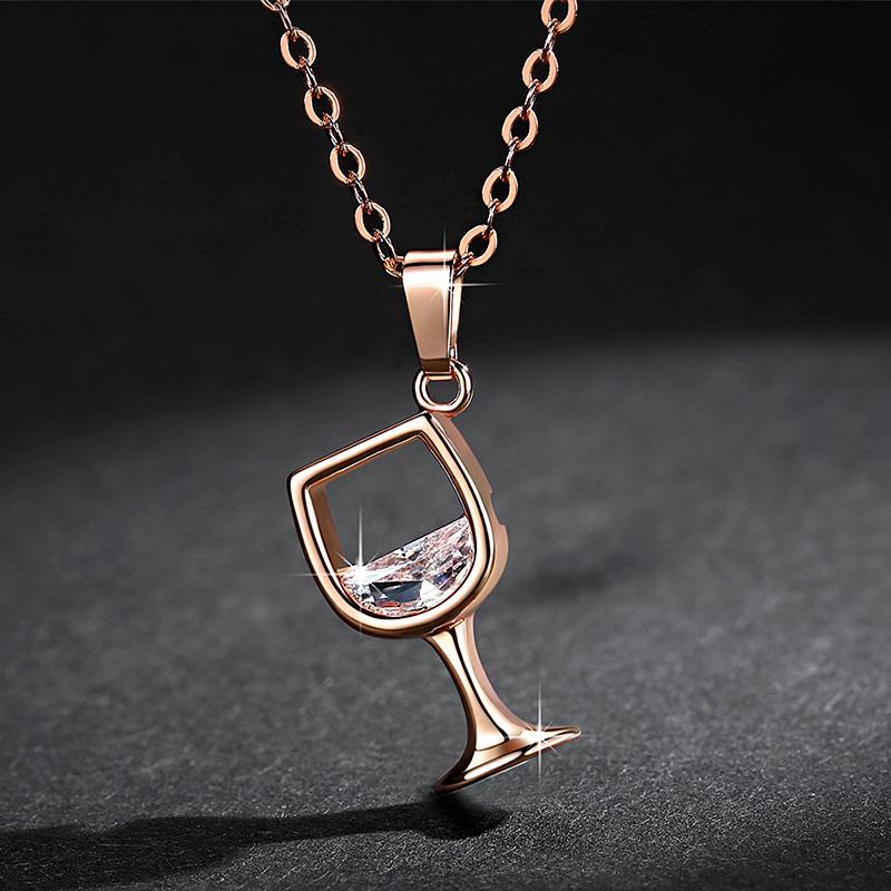Pendant Necklaces Shiny Zirconia Wine Glass Gold/Rose Gold/Silver Color Female Choker Fashion Jewelry Gifts For Women
Pendant Necklaces Shiny Zirconia Wine Glass Gold/Rose Gold/Silver Color Female Choker Fashion Jewelry Gifts For Women
