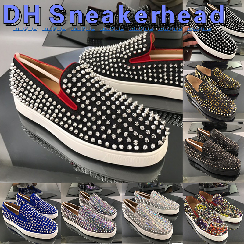 Australia Platform Mens Womens Casual Shoes High Quality New Fashion Sneakers Red Bottom Slip-On Silver Spikes Adorn Toecap Big Size 12 13, Original box 
Australia Platform Mens Womens Casual Shoes High Quality New Fashion Sneakers Red Bottom Slip-On Silver Spikes Adorn Toecap Big Size 12 13, Original box