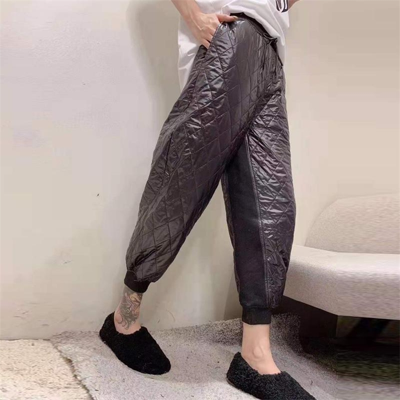 Arrival Autumn Winter Women Warm Light Down Cotton Pants all-matched Casual Elastic Waist Loose Harem Top Quality S530 210512